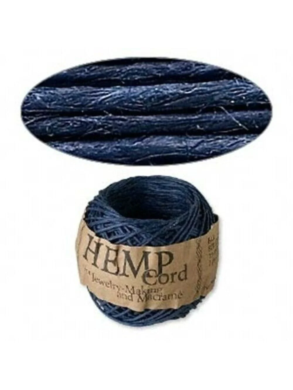 82' 20 Pound 1mm Dark Blue Hemp Cord String Spool